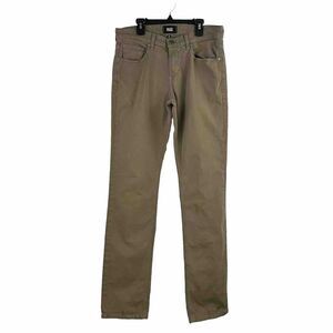 Paige Chino Pants Normandie Size 30 Brown Denim Cotton Straight Leg Zip‎ Fly